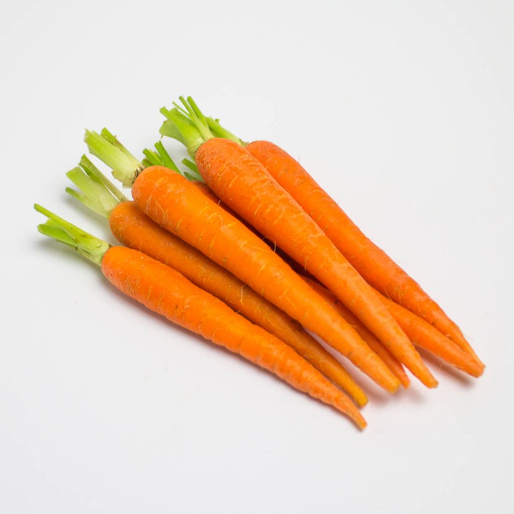 carrots on a white background
