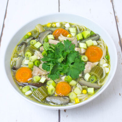 Comforting chicken soup