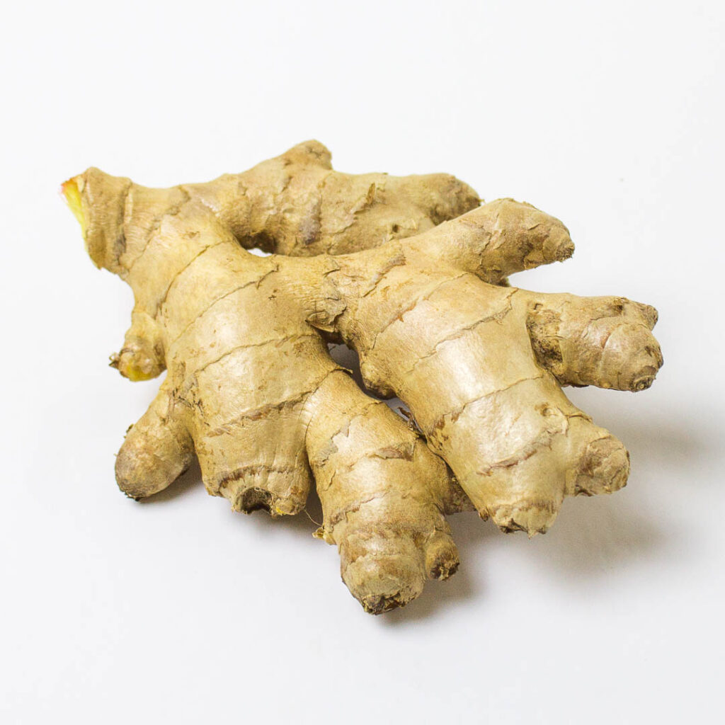 ginger root on a white background
