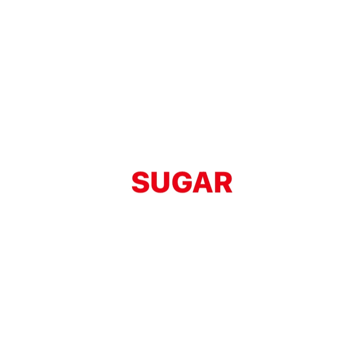 red text saying sugar